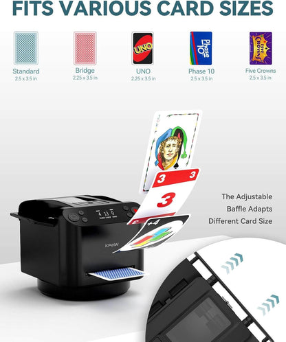 🎉2-in-1 Automatic Card Shuffler &amp; Dealer With 4 Card Drawing Remotes
