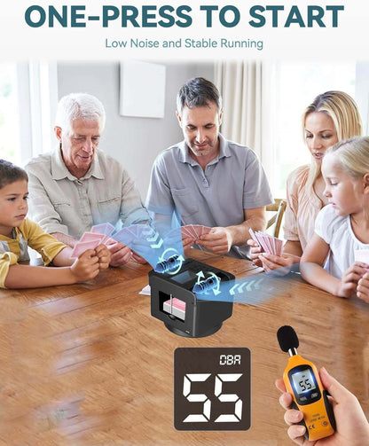🎉2-in-1 Automatic Card Shuffler &amp; Dealer With 4 Card Drawing Remotes