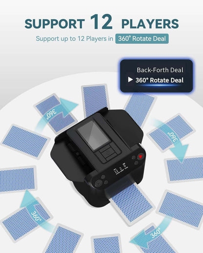 🎉2-in-1 Automatic Card Shuffler &amp; Dealer With 4 Card Drawing Remotes